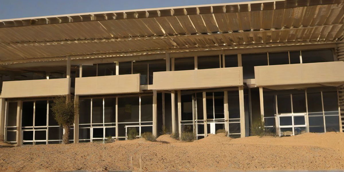 מבנה פלדה ומתכת בעיר נשר, אזור הצפון, בנייה תעשייתית מודרנית, אתר בנייה פעיל עם מנופי מגדל ולוחות פלדה, חיפוי אלומיניום וזכוכית, תאורת שקיעה חמה על מבנה מתכת עירוני, נשר בנייה צפון Israel steel construction industrial metal buildings Nesher North district real estate development