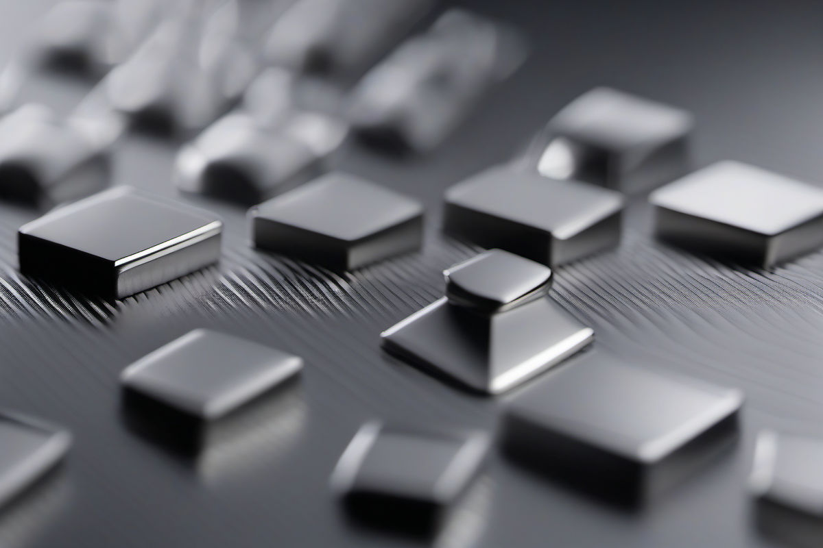 טקסטורה עדינה וברק מתכתי של טיטניום דרגה 7 (Ti-0.2Pd) למראה תעשייתי אמיתי בקרוב מרוכז, עם כיווני עיבוד ותוויות מידע באור יום טבעי - תמונה מונחת תלת-מימדית למוצר בנייה ומתכת