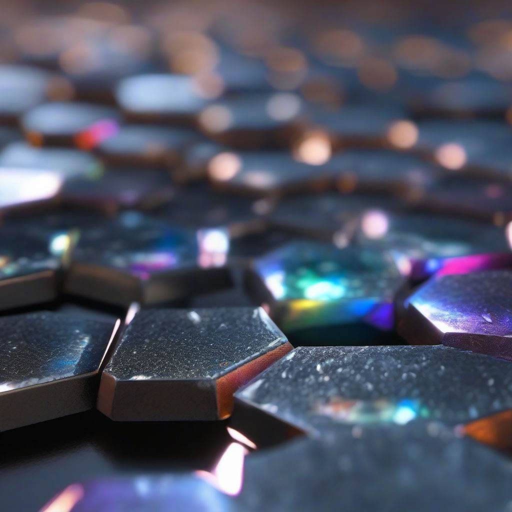 מוט ברזל מצולע בגימור מבריק – פני שטח נקיים, עדשה מאקרו אולטרה-מדויקת שמדגישה את גרגריות הקרבון וניצוצות כרסום קפואים באוויר, תאורה מושלמת לשימוש בעיצוב תעשייתי