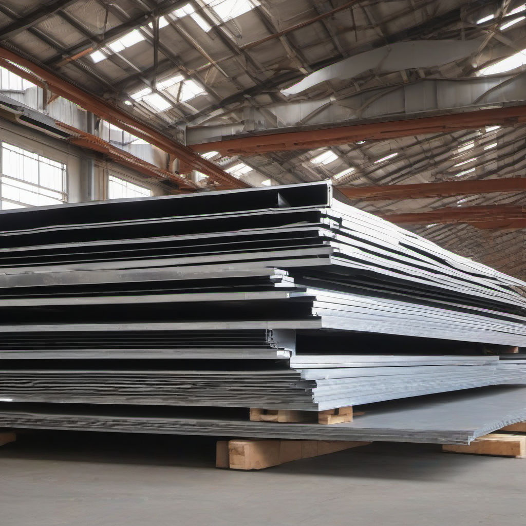 ערימות ברזל למכולות ואחסון - פלדה מגולוונת באיכות גבוהה, מסודרת במחסן נקי לאחר ייצור, מוכנה למשלוח לפרויקטים תעשייתיים ולוגיסטיים בישראל